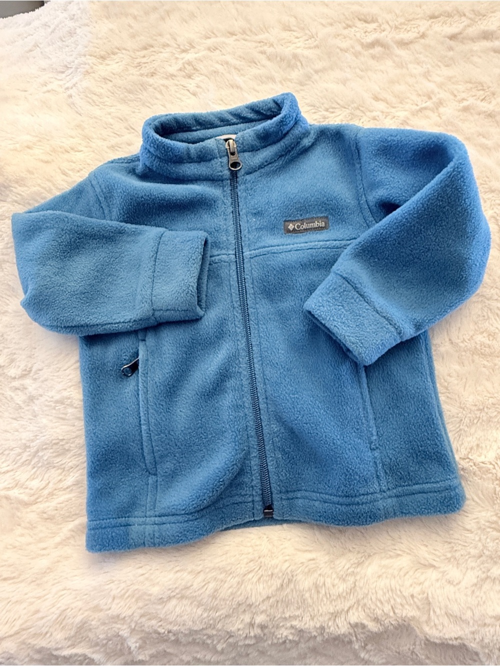 Toddler Columbia Blue Fleece Jacket Zipper Pockets Sz 2T